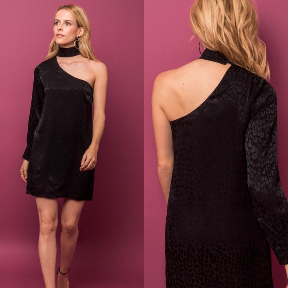 Sincerely Jules Black One Shoulder Dress
